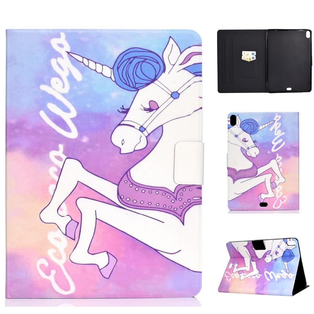 Bao Da Máy Tính Bảng Tpu Nắp Lật Nam Châm Kiêm Giá Đỡ Thông Minh + Miếng Dán Màn Hình + Bút Cho Apple Ipad Pro 11 2018