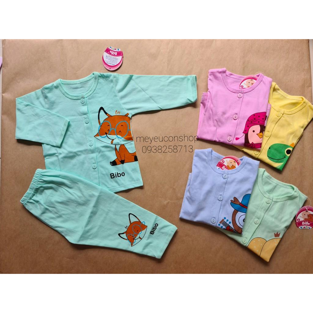 [Chọn mẫu] (4-10kg) BỘ QUẦN ÁO COTTON DÀI TAY MÀU CHO BÉ - BIBO KIM THU - CÁO CON