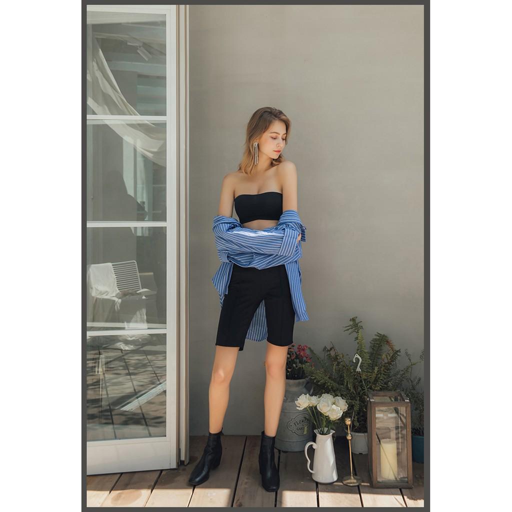 Áo Lót Quây Trơn Không Gọng Đệm Vừa Nâng Ngực Chống Tụt B400