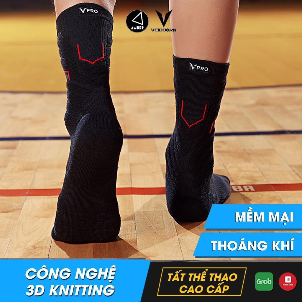 Vớ Cổ Cao Thể Thao Veidoorn Chuyên Nghiệp Chất Liệu Cao Cấp VT002