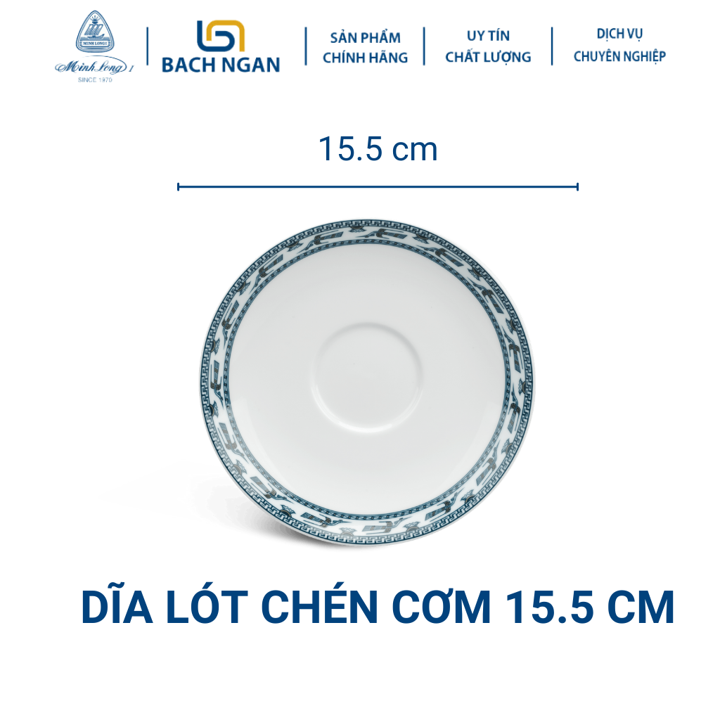 Dĩa lót chén Minh Long 15 cm Jasmine Chim Lạc Bằng sứ, Hàng Đẹp, Cao Cấp, Dùng Trong Gia Đình, Đãi Khách, Tặng Quà Tân Gia