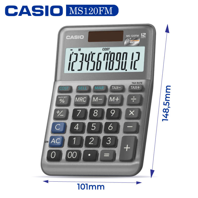 Máy tính Casio MS-120FM, Bảo hành 7 năm - Hàng chính hãng Bitex