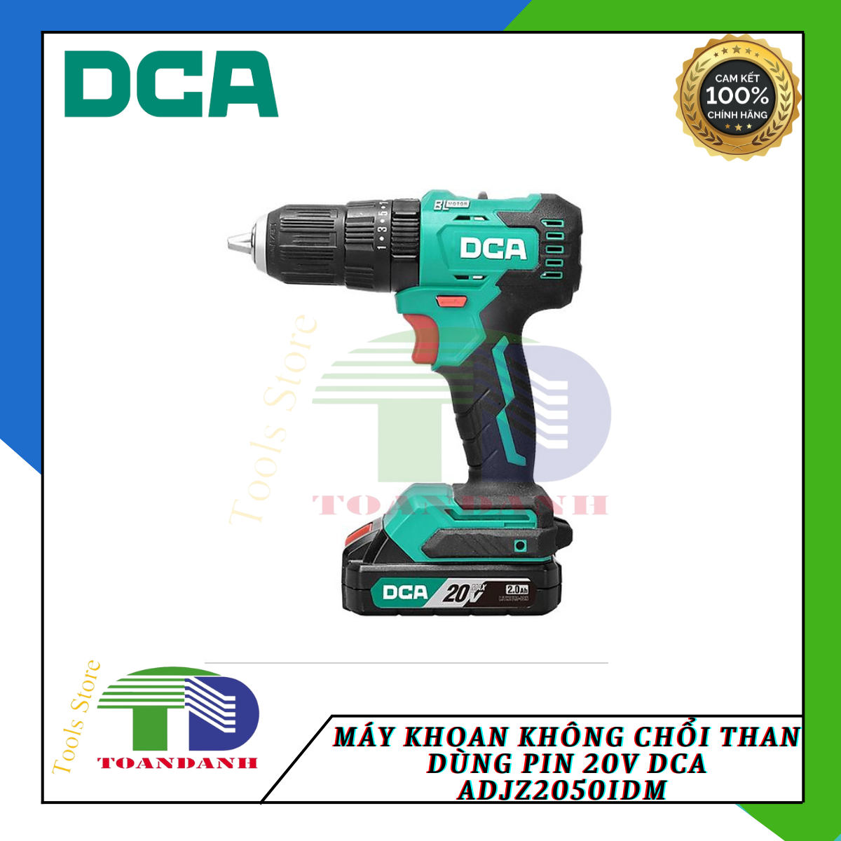 MÁY KHOAN KHÔNG CHỔI THAN DÙNG PIN 20V DCA ADJZ2050iDM