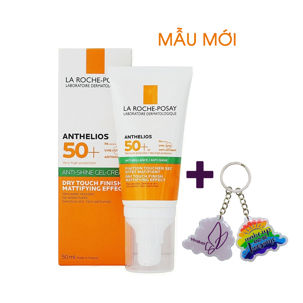 Kem Chống Nắng Không Màu Kiểm Soát Dầu La Roche-Posay Anthelios XL Dry Touch Gel-Cream SPF 50+ UVB & UVA - TẶNG MÓC KHÓA