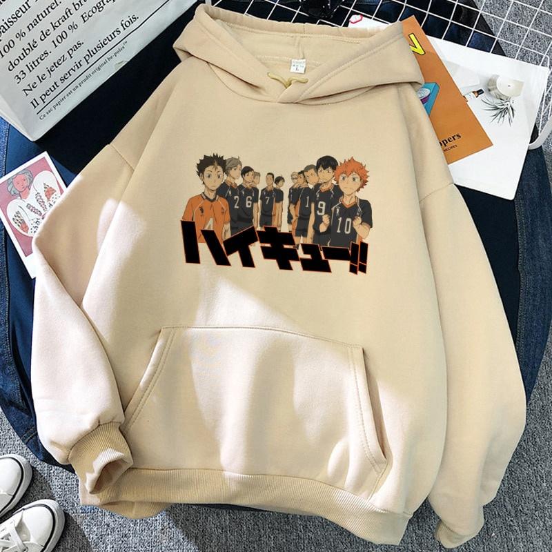 Áo Hoodie Anime Haikyuu Áo nỉ Nam Nữ Ngộ Nghĩnh Karasuno