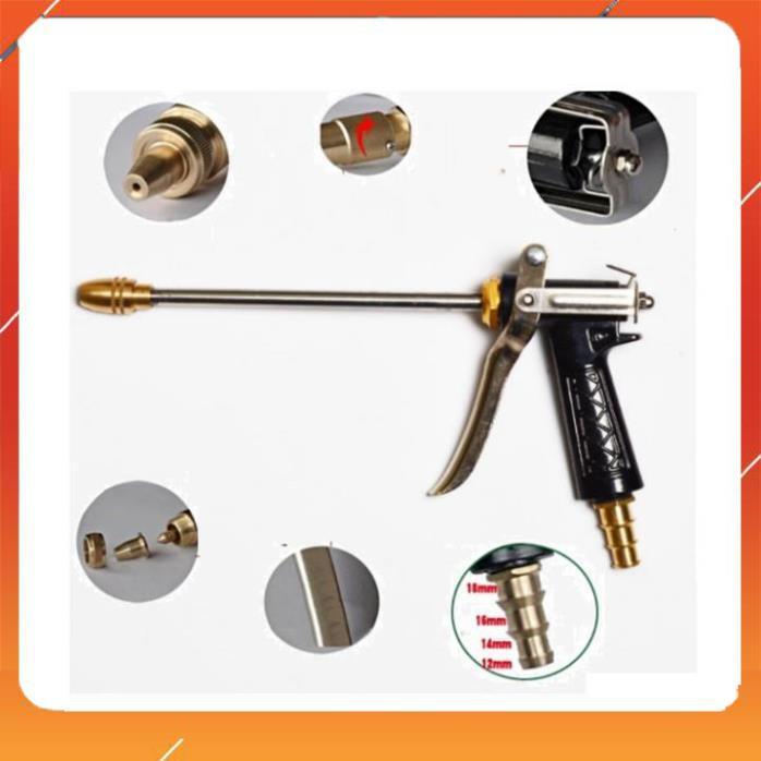 Vòi Xịt️Evoucher Bộ dây vòi xịt nước rửa xe, tưới cây , tăng áp 3 lần, loại 20m 206318 đầu đồng, cút đồng