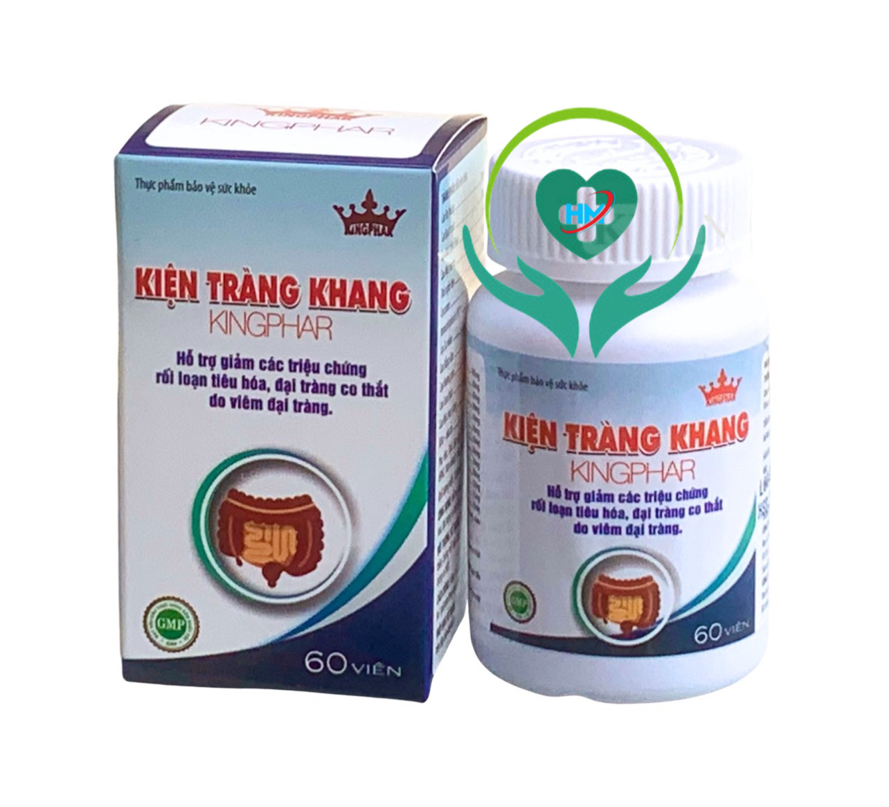 Viên uống Kiện tràng khang Kingphar, lọ 60 viên, dùng cho các trường hợp viêm đại tràng, rối loạn tiêu hoá