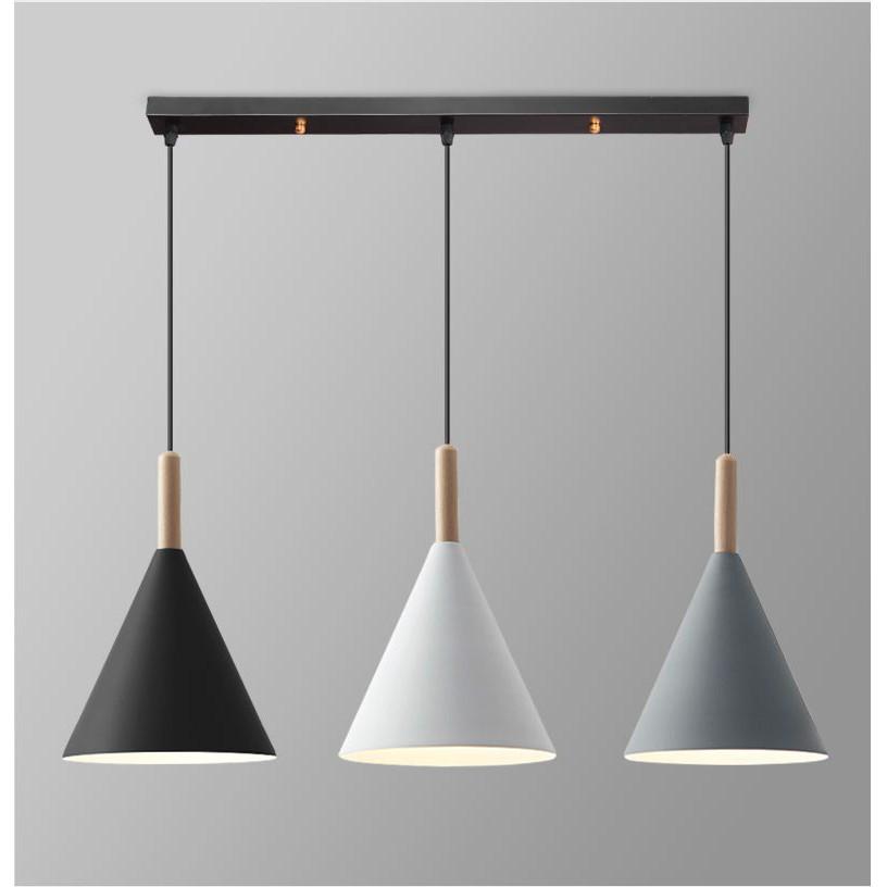 Bộ đèn thả bàn ăn NAUL kiểu dáng hiện đại - kèm bóng LED chuyên dụng và đế ốp trần