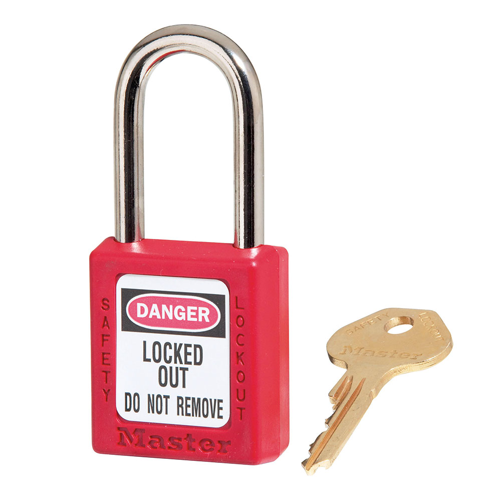 Ổ khóa an toàn Master Lock 410 Zenex thân nhựa chịu nhiệt - càng thép - nhiều màu