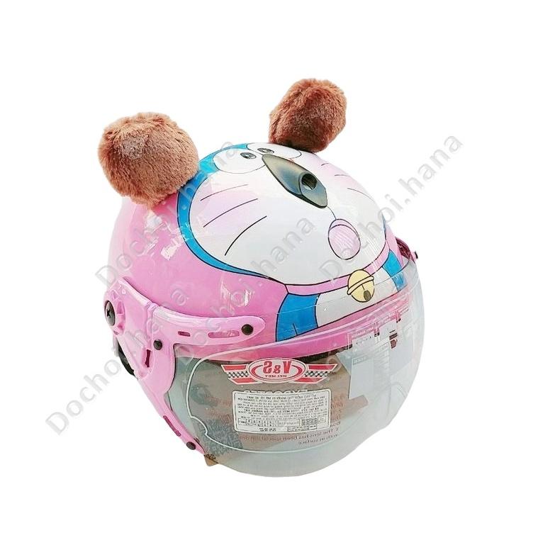 Nón Bảo Hiểm Cho Bé 3-7 Tuổi - HÀNG TỐT - An toàn cho bé, có kính, kiểu dáng đẹp, mẫu Doraemon.