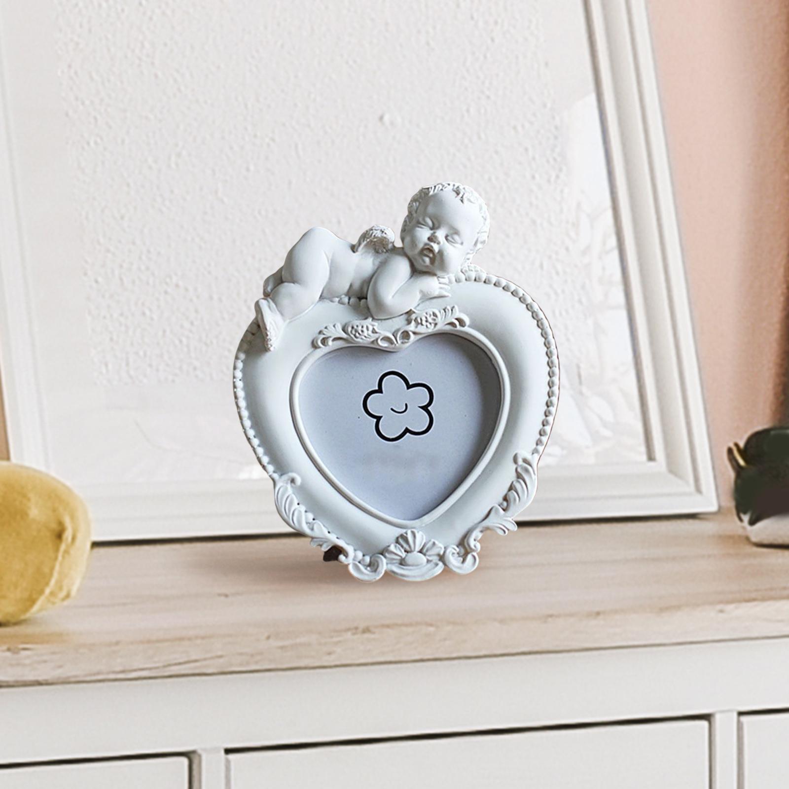 Hand Carved Floral Resin Photo Frame Desktop Home Party Office Picture Frame
