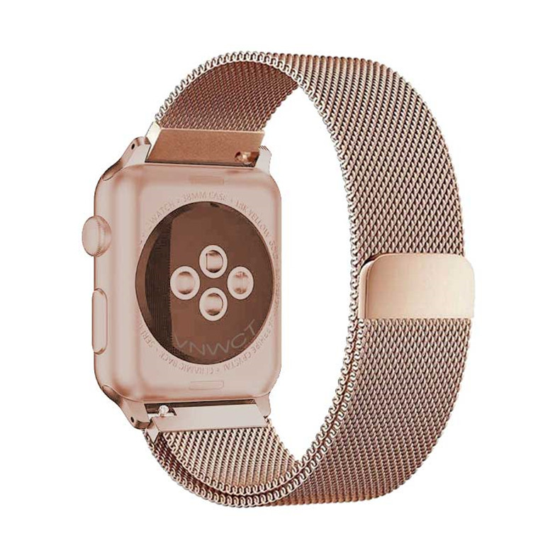 Dây Đeo thay thế dành cho Apple Watch-Milanese Loop - VÀNG ÁNH Hồng