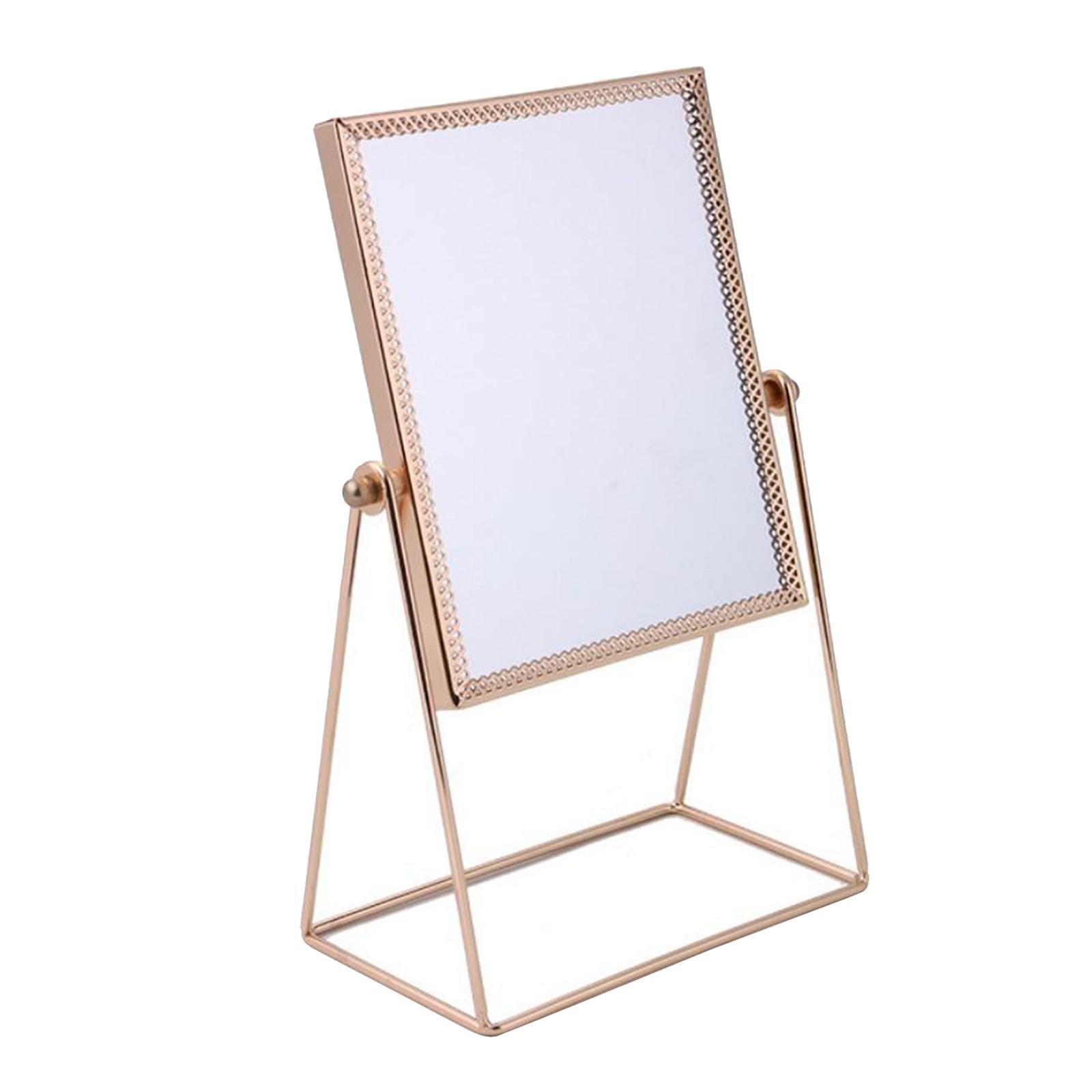 Metal Makeup Mirror Desk Vanity Mirror Cosmetic Mirror for Washrooms Living Rooms and More