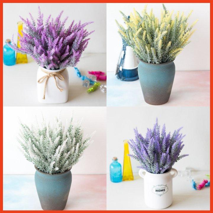 Hoa giả lavender gồm 5 màu trang trí decor nhà cửa shop đồ 38cm