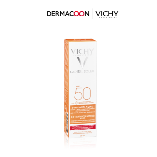 Kem Chống Nắng Bảo Vệ, Giảm Lão Hóa Vichy Capital Soleil 3in1 Anti-Aging SPF50 50ml