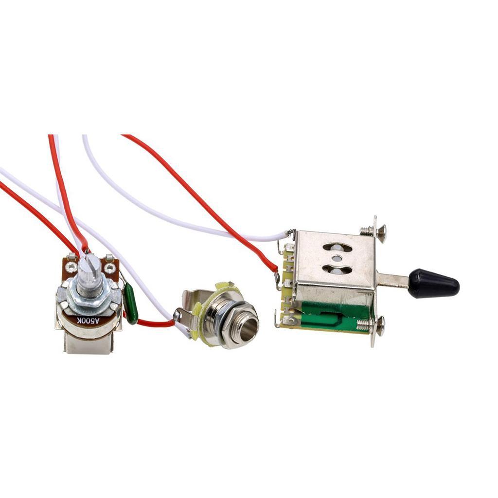 Guitar Wiring Kit 3 Way Switch 1 Volume 1  Pots  for Electric Guitar