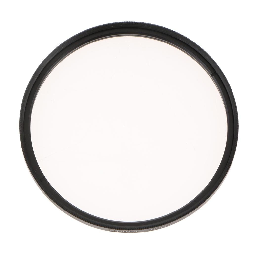 Optics 72mm 4 Point Star Special Effect Camera Cadorders Lens Filter Black