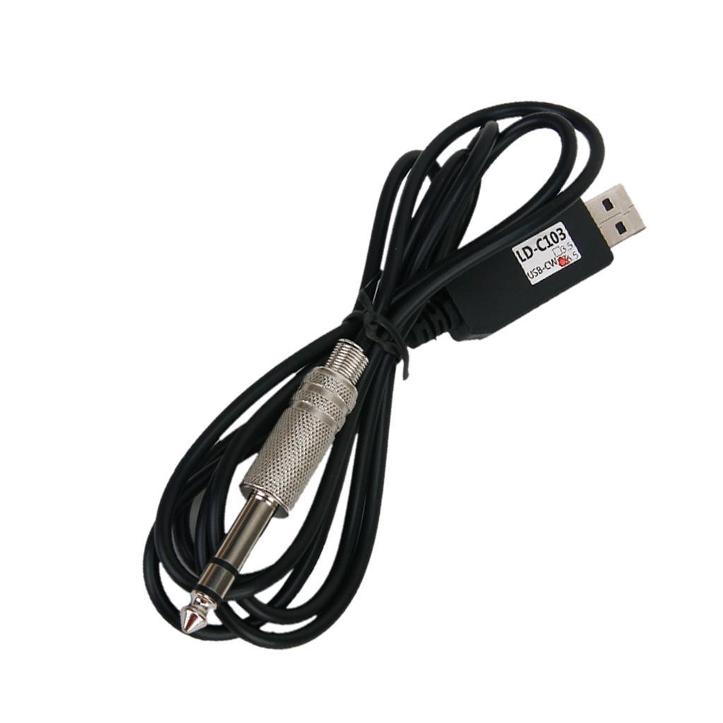 U Cw 6.5mm Key Port Data Cable for PC Morse to Radio