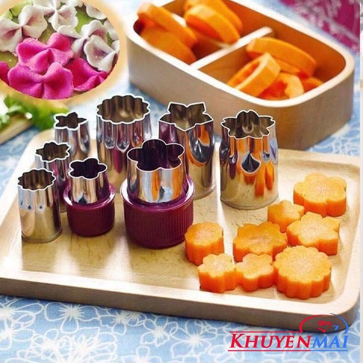 Bộ tỉa rau củ quả inox 8 món tiện dụng