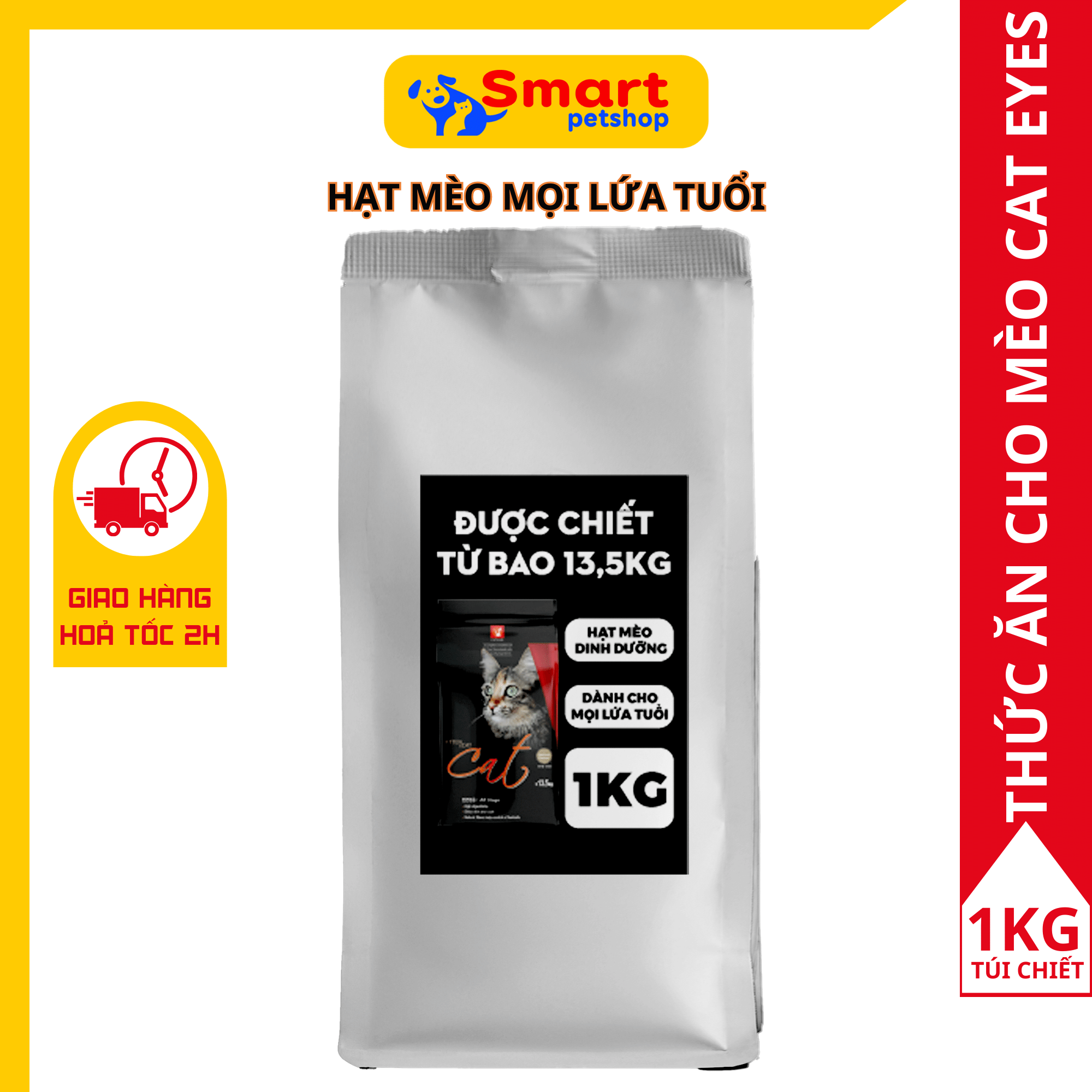 THỨC ĂN HẠT CHO MÈO CAT'S EYE MỌI LƯỚI TUỔI 13.5KG