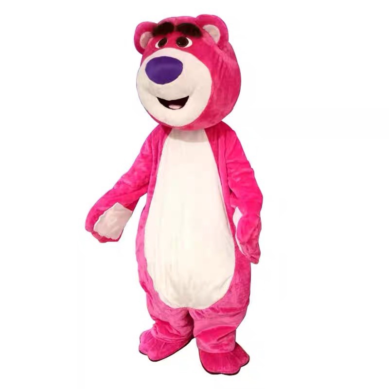 Mascot gấu hồng cao cấp