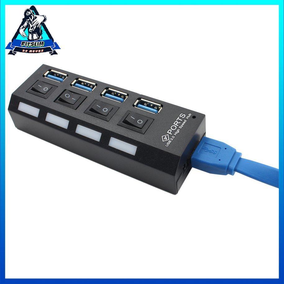 Trung tâm tốc độ cao USB 3.0 di động với bốn cổng riêng biệt nguồn điện