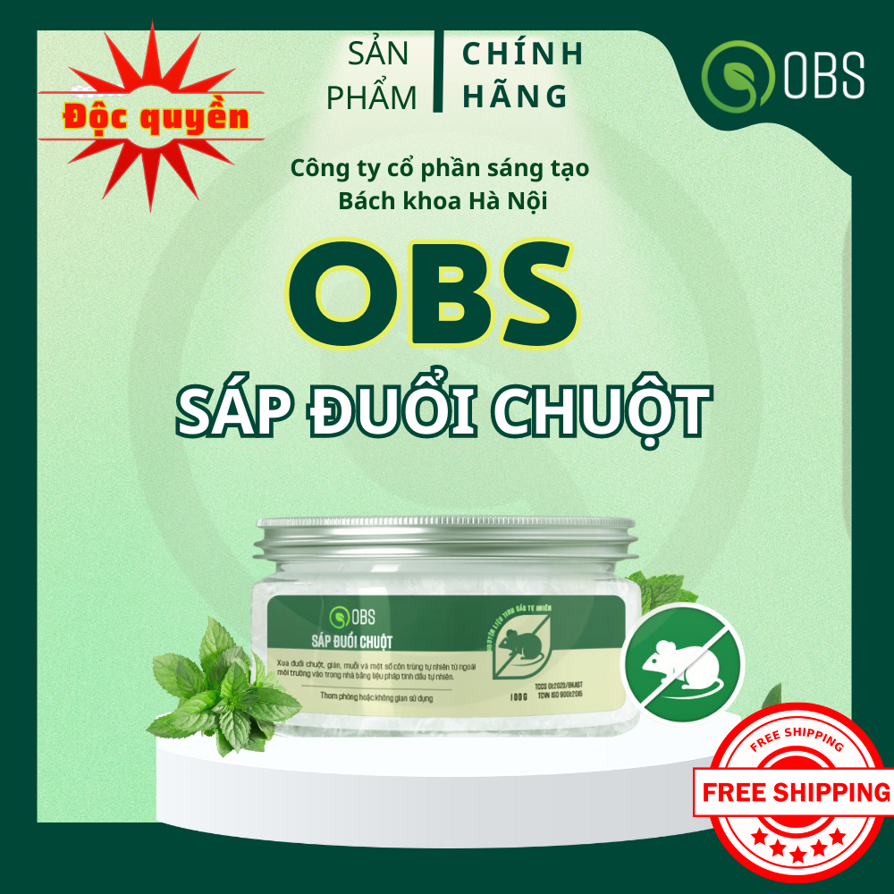 [ĐỘC QUYỀN] Sáp đuổi chuột OBS an toàn cho Bà Bầu và Trẻ em (100g) Giá Sỉ