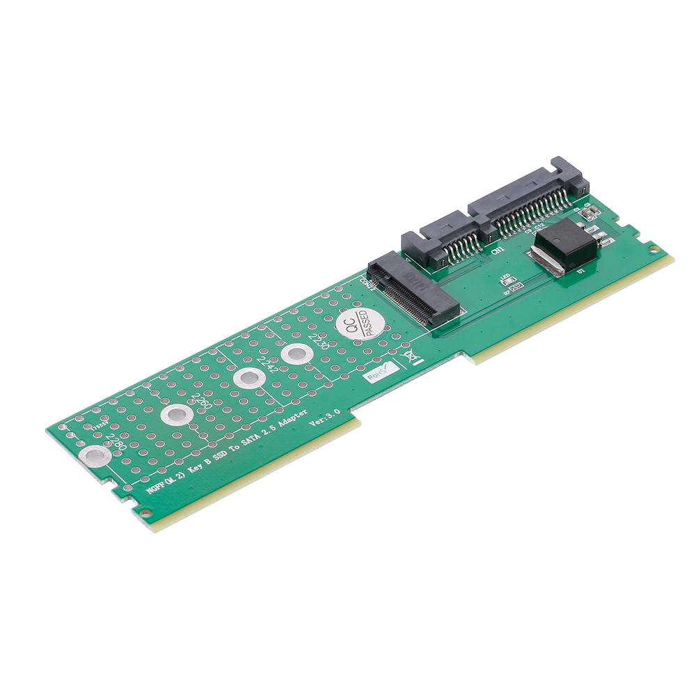Bộ Điều Hợp DDr M.2 Ngff B-Key SSD Sang SATA Khe Cắm Mở Rộng Bo Mạch Cho Thẻ Raiser Riser 2230 2242 2260 2280 M2 SSD