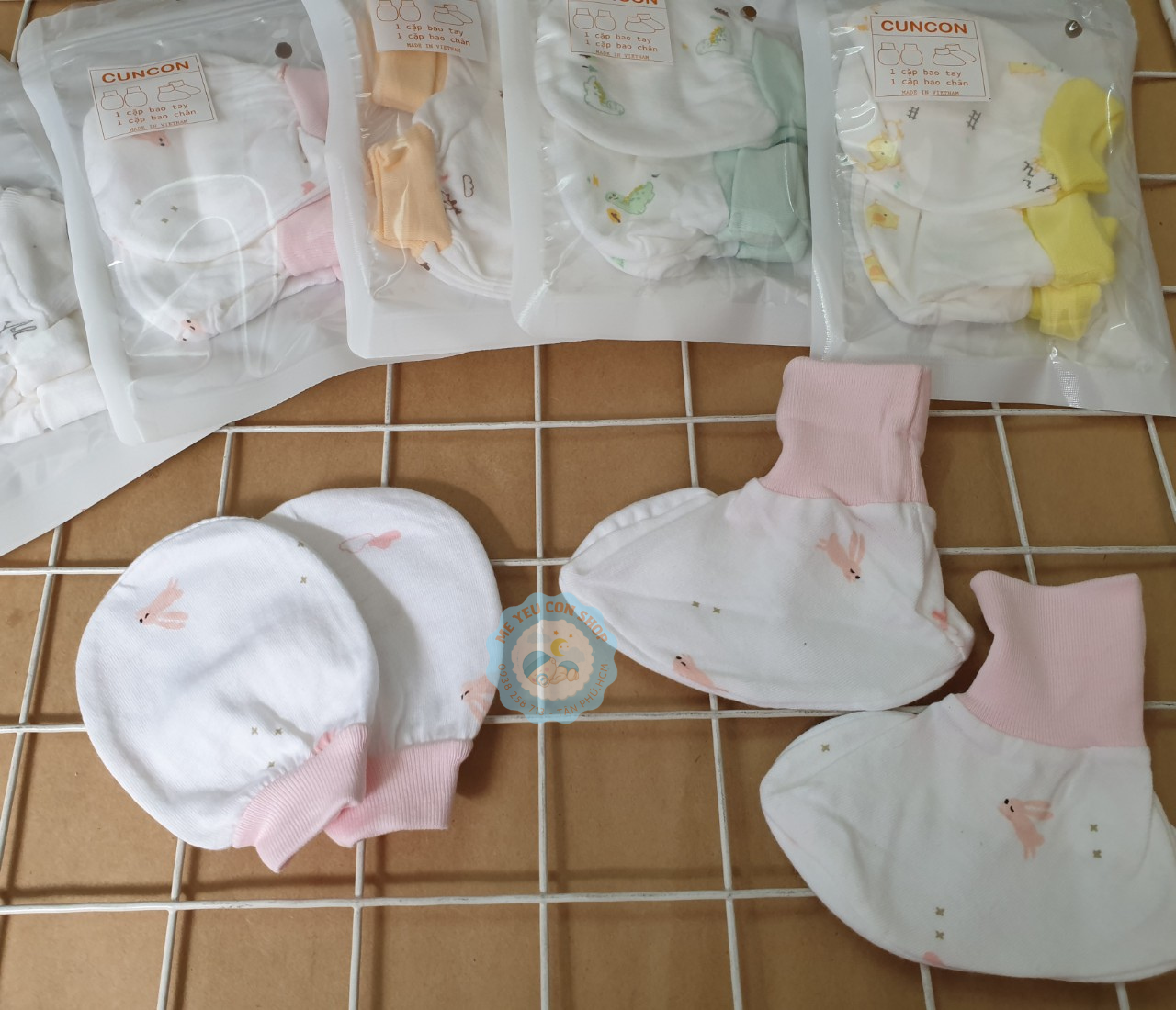 SET NÓN + BAO TAY BAO CHÂN SƠ SINH - HIỆU CÚN CON