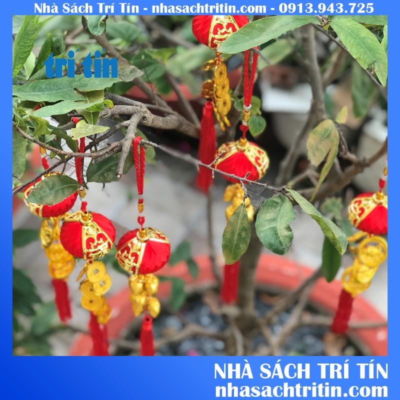 1 Lồng Đèn 35Cm Dây Treo Trang Trí Tết , Liễng Treo Cây