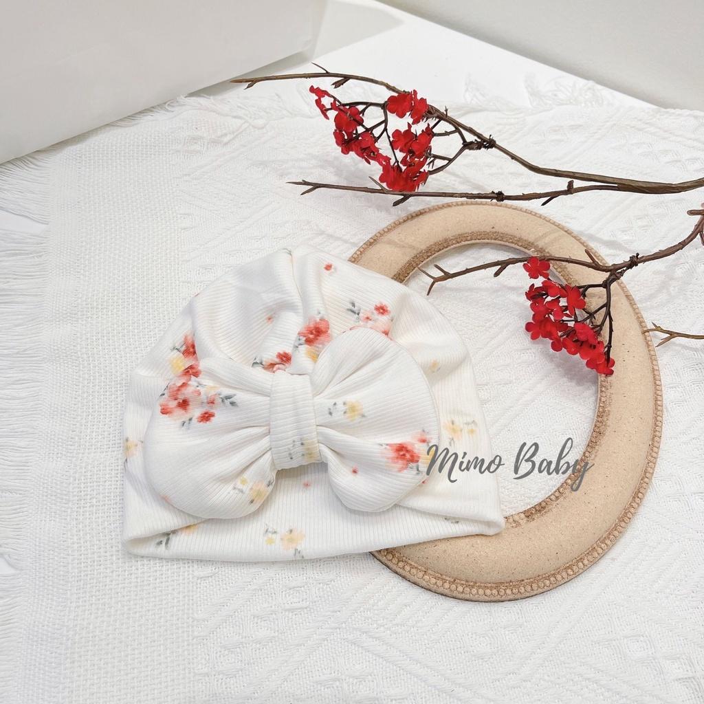 Mũ nón turban cotton nơ đáng yêu cho bé 6-10kg Mimo Baby MTB71