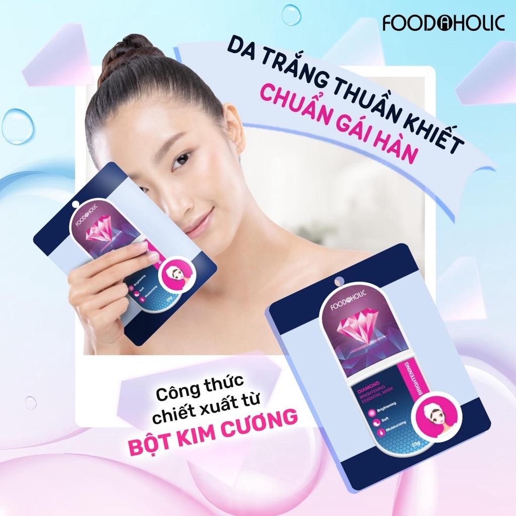 Combo 5 Mặt Nạ Foodaholic Diamond Brightening Essential Mask Dưỡng Trắng Da Kim Cương 23g/Miếng