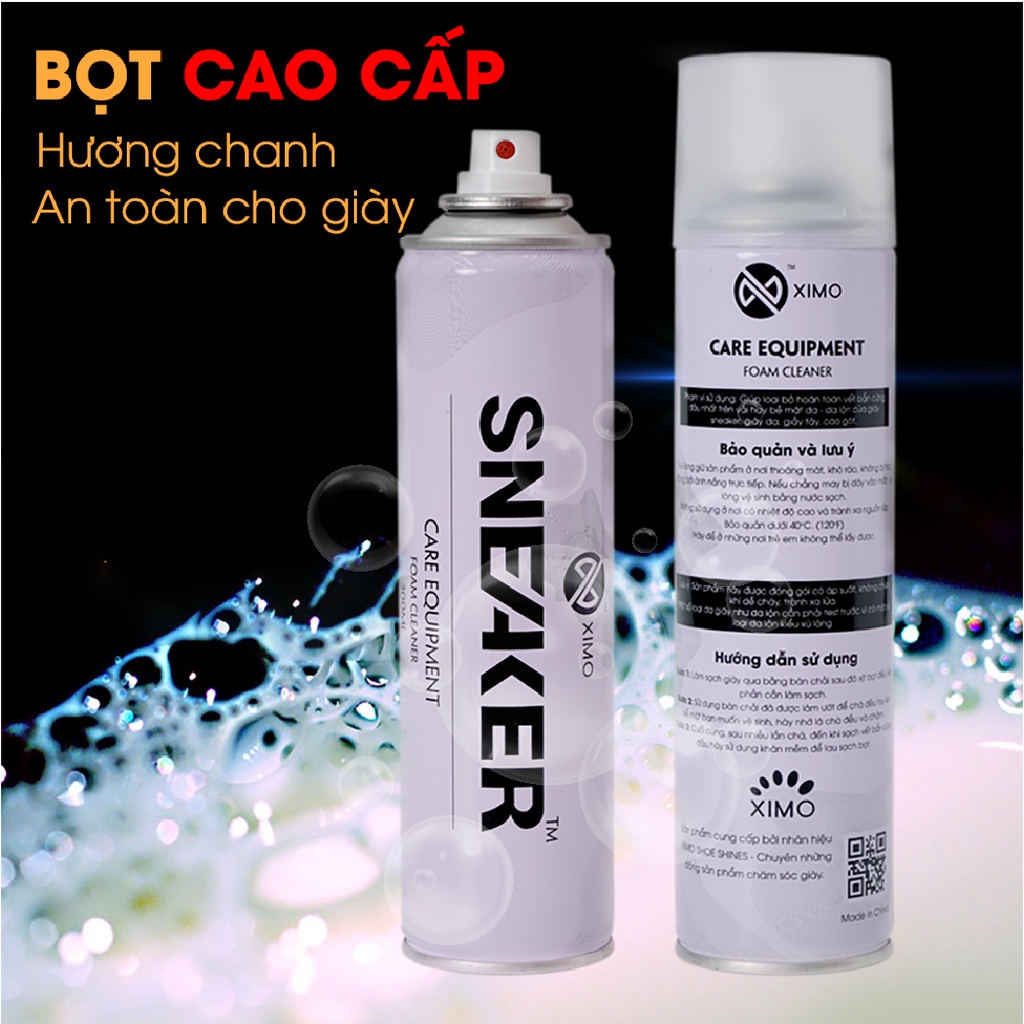 Chai Xịt Tạo Bọt Vệ Sinh Giày XIMO Cao Cấp 300ml