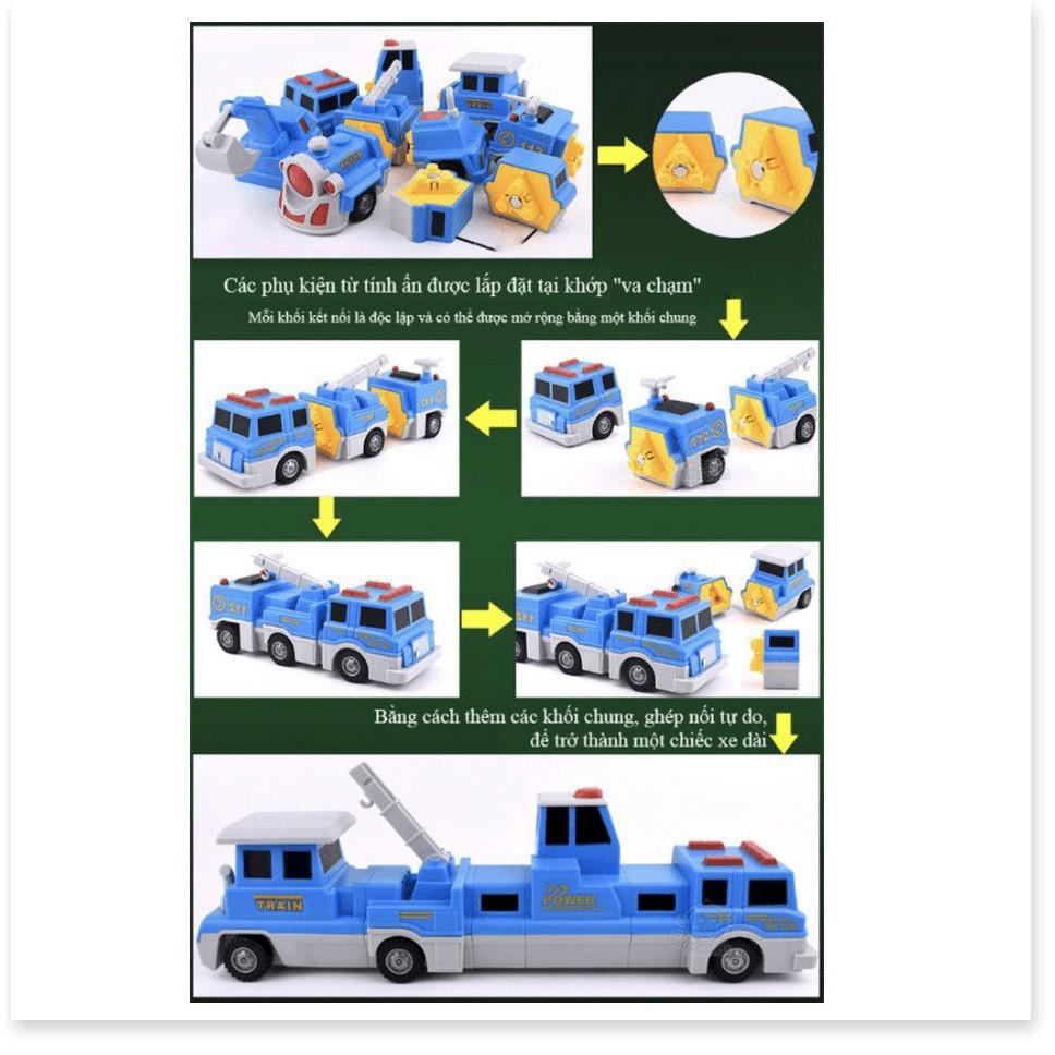 Bộ đồ chơi lắp ráp Xe ô tô biến hình nam châm