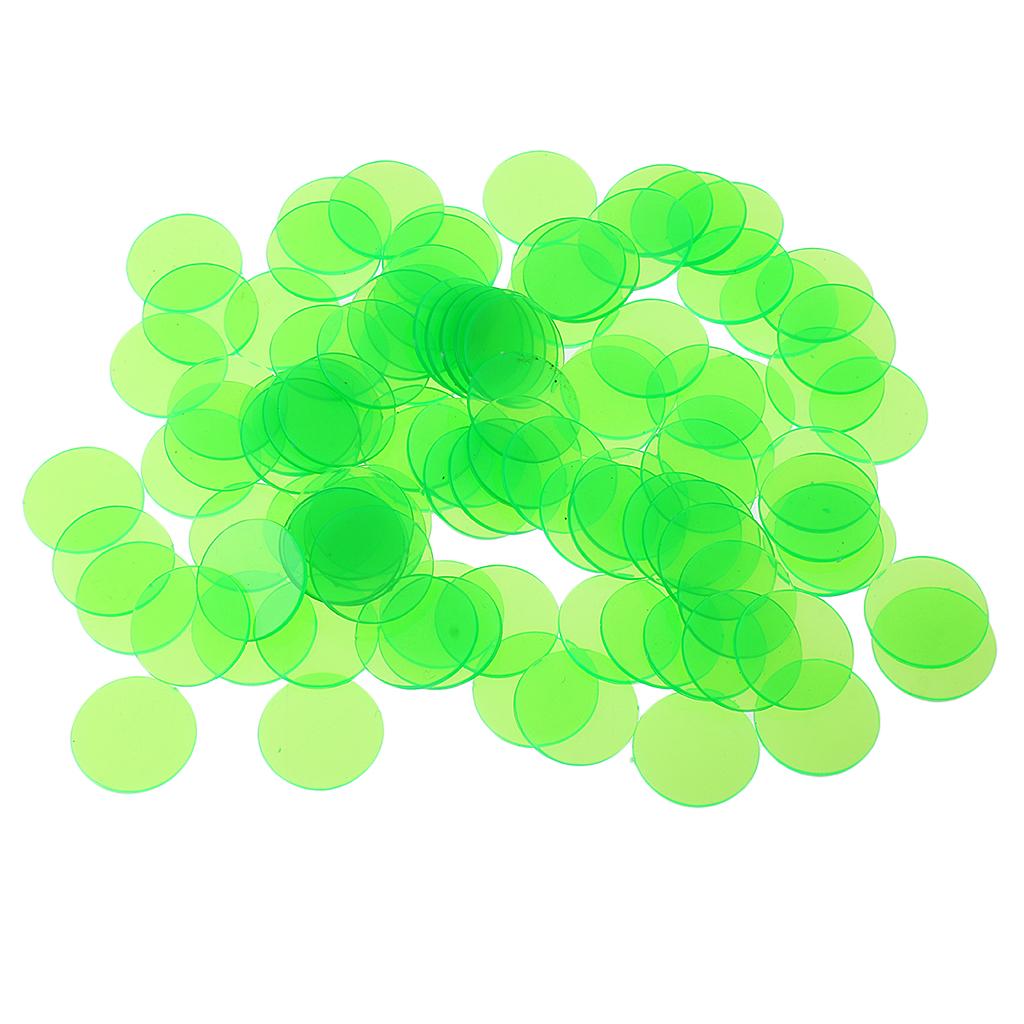 Pack of 100 Bingo Chips – 1.5cm Translucent Markers for Bingo, Counting & Game Tokens, Chips for Bingo Games