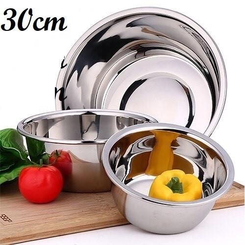 Thau trộn salad inox , thau rửa rau củ cao cấp 30cm