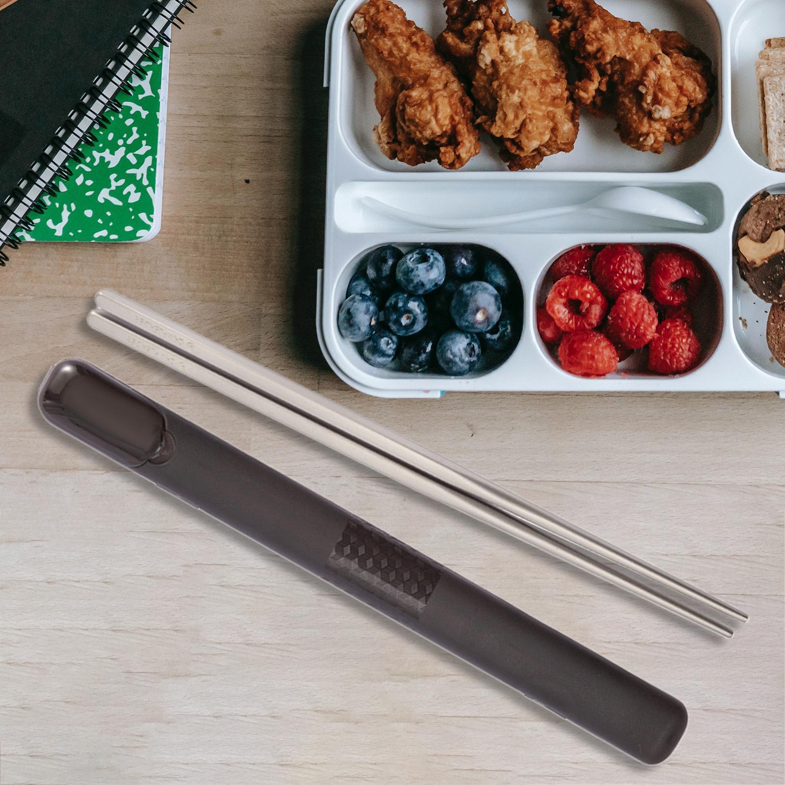 Lightweight Titanium Chopsticks Eco friendly Portable Camping Flatware