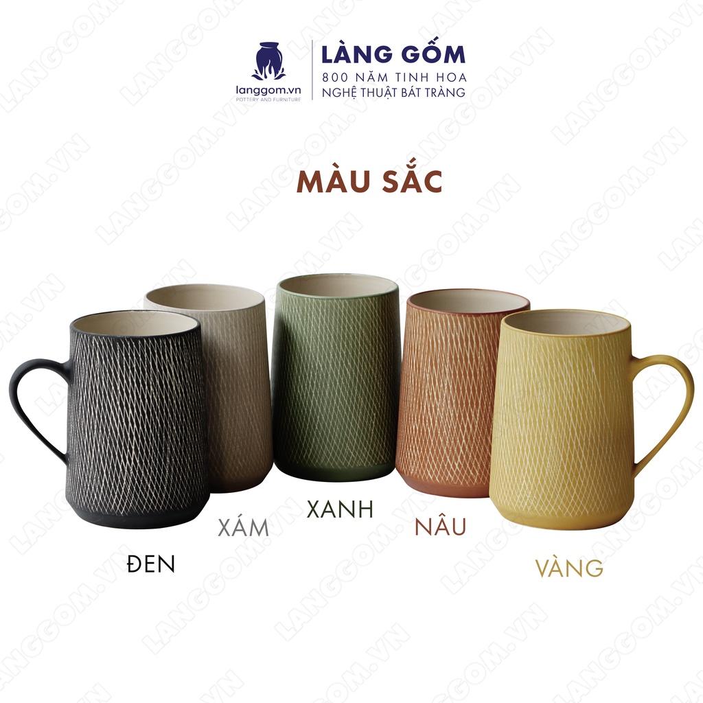 Cốc tách, ly uống nước kiểu gại chất liệu gốm sứ Bát Tràng cao cấp - Làng Gốm Bát Tràng