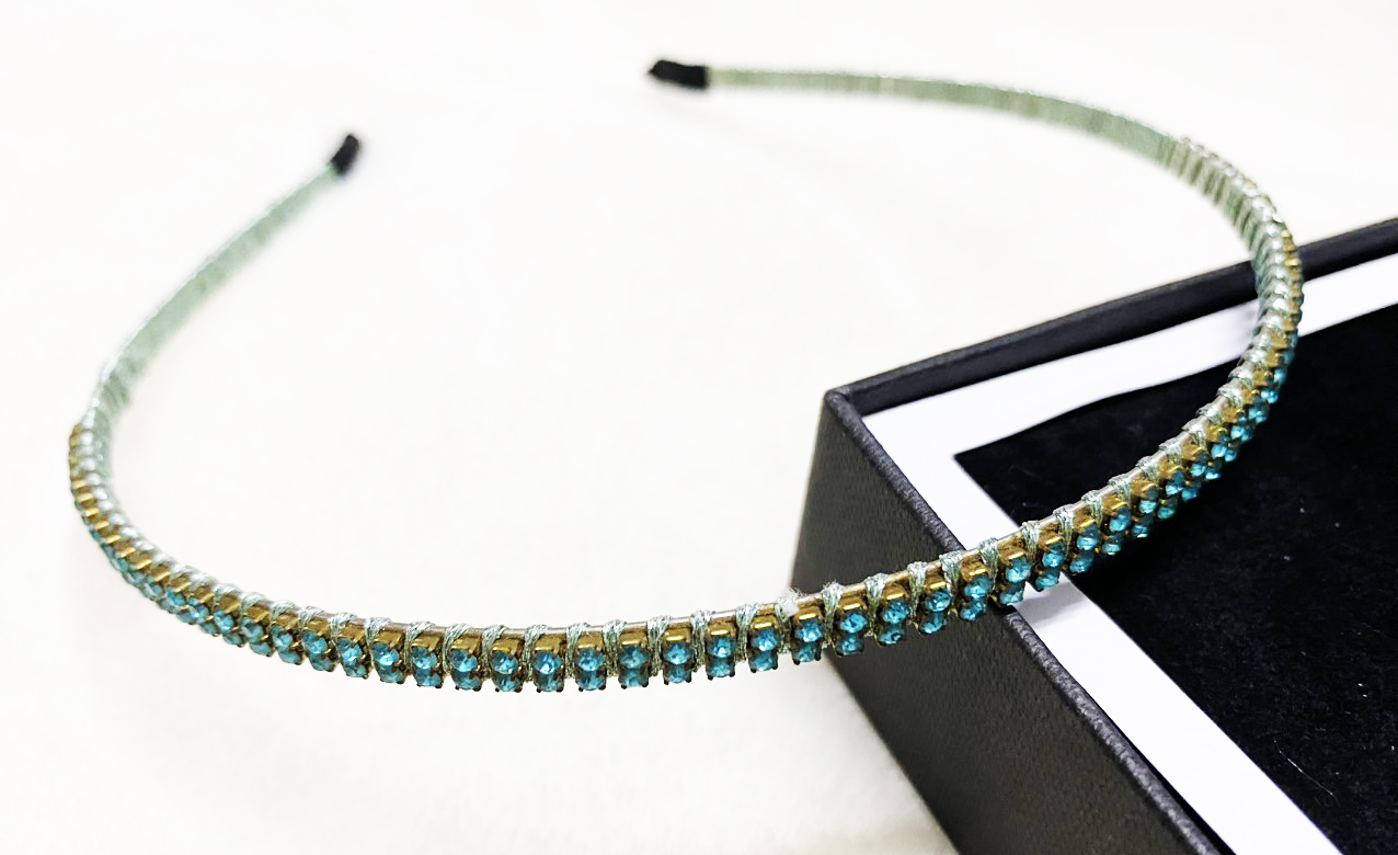 Cài tóc đính đá bản nhỏ sườn kim loại - cài tóc bản nhỏ đính đá - cài tóc nữ đẹp