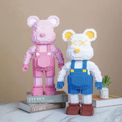 Combo 2 Mô Hình Lắp Ráp 3d Gấu Bearbrick 36cm Có Ngăn Kéo Đèn Búa Nhân Vật Khổng Lồ Size Cỡ To Lớn Chi Tiết Cute Đẹp Giá Rẻ