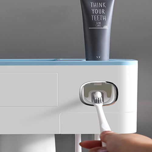 KỆ ĐỂ KEM ĐÁNH RĂNG VÀ BÀN CHẢI THÔNG MINH 3 CỐC CÓ NHẢ KEM ĐÁNH RĂNG TỰ ĐỘNG KÈM CỐC HÚT TỪ TÍNH