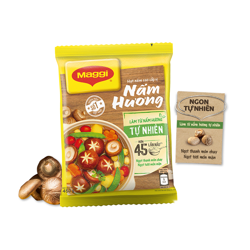 Hạt nêm cao cấp MAGGI vị Nấm Hương gói 450g