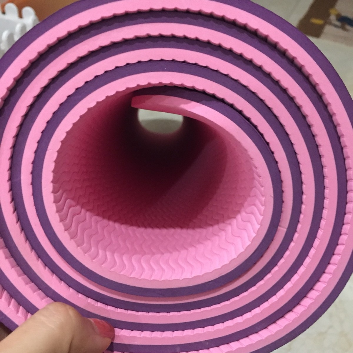 Thảm tập TPE YOGA MAT cao cấp Bstar 6mm 2 lớp - Tím