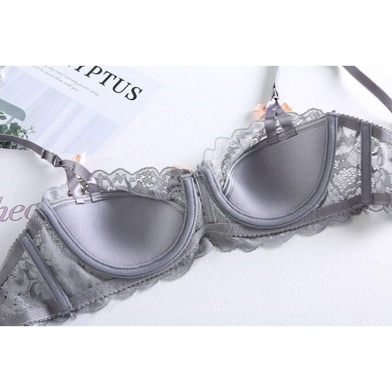 Bộ Đồ Lót Ren Mềm Có Gọng Đệm Mỏng Cup Ngang Sang Chảnh S391