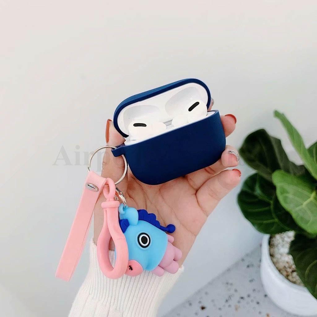 Case dành cho airpods pro silicon kèm móc kute cao cấp