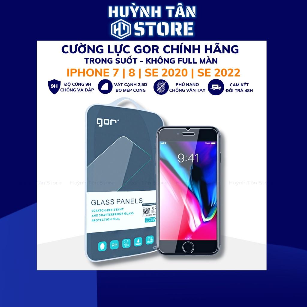 Cường lực ip 7 ip 8 se 2020 2022 trong suốt KHÔNG FULL MÀN chống bám vân tay GOR phụ kiện huỳnh tân store
