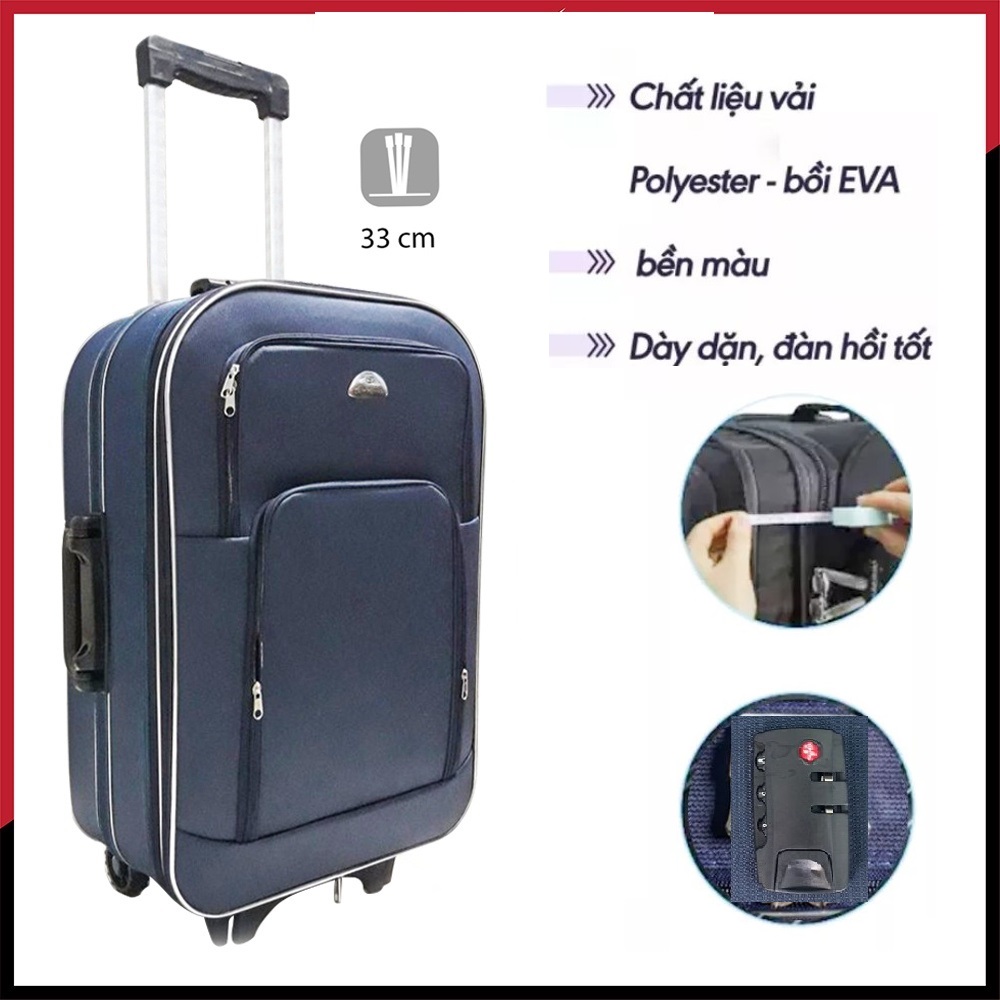 Vali Du Lịch Kéo Tay BI& TI xanh Nauy 22 Inch