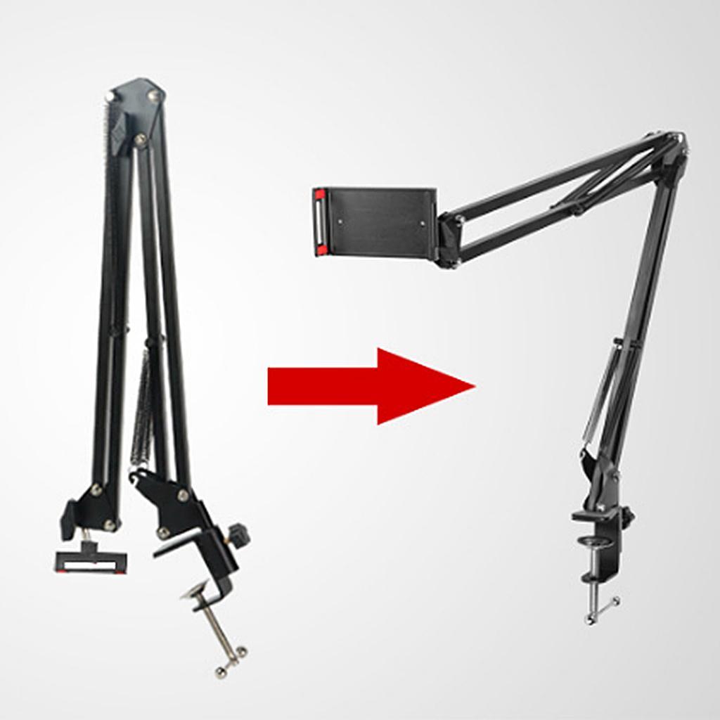 Flexible Phone Tablet Stand Long Arm 360 Degree Mount for Bed Desktop