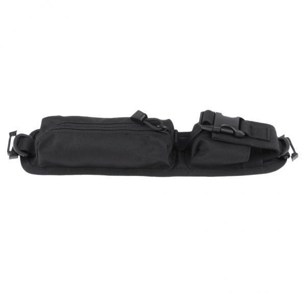 2xMolle Camping Waterproof Compact Bag with Single Shoulder Strap Bag Black