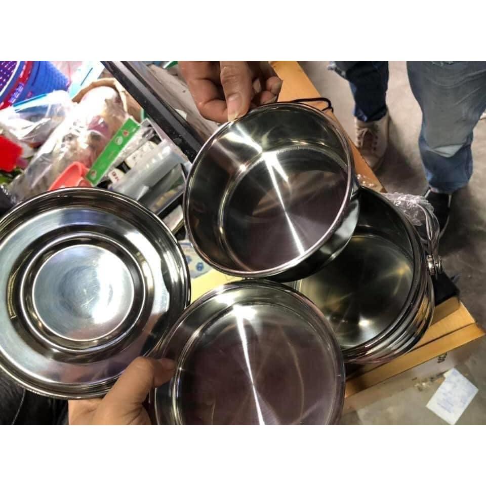 Cạp lồng, hộp cơm inox 3 ngăn siêu xịn - 1,3lít - 1,8lít - 2 LÍT